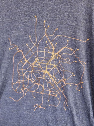 Shirt american apparel blu - t-shirt,